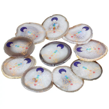 7 Chakra Engraved Agate Slice-Your Soul Place